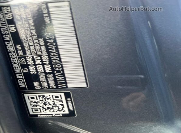 W1NYC6BJXNX440429 2022 MERCEDES-BENZ G-CLASS Черный Вид задней части салона