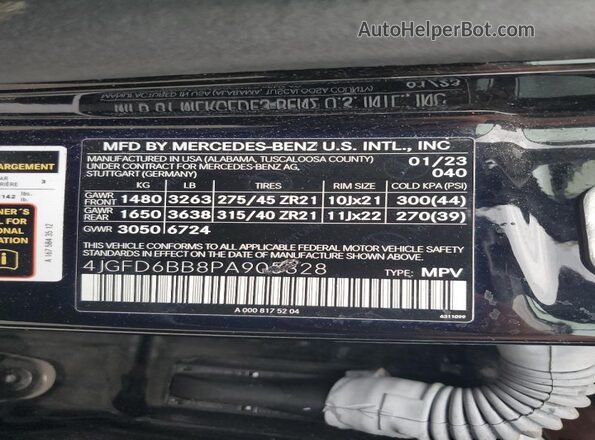 4JGFD6BB8PA905828 2023 MERCEDES-BENZ GLE Black 