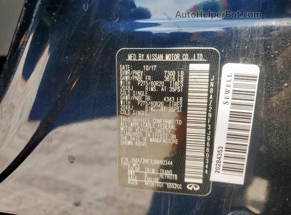 JN8AZ2NF3J9660344 2018 INFINITI QX80 Blue 