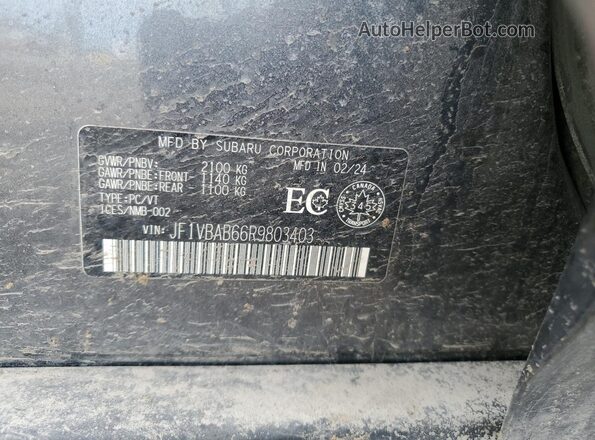 JF1VBAB66R9803403 2024 SUBARU WRX Gray Widok komory silnika