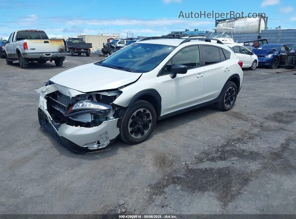 JF2GTABC1MH390733 2021 SUBARU CROSSTREK White Առջևի ձախ երեք քառորդ տեսարան