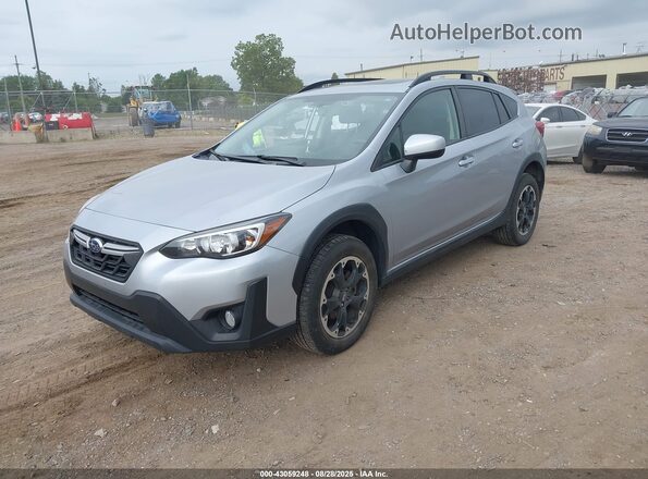 JF2GTAEC0M8319597 2021 SUBARU CROSSTREK Gray Առջևի ձախ երեք քառորդ տեսարան