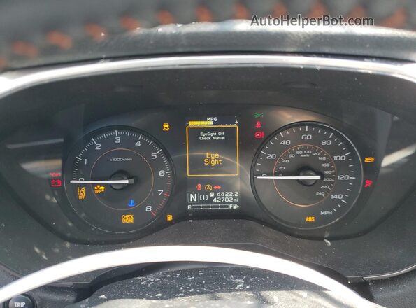 JF2GTAPC7M8650500 2021 SUBARU CROSSTREK Gray Widok zestawu wskaźników