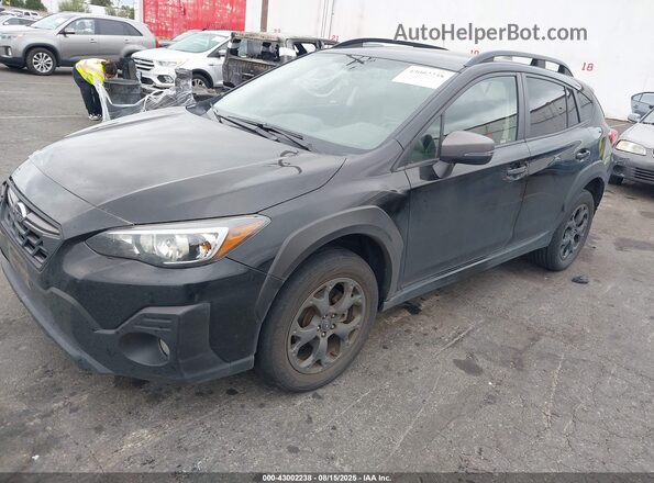 JF2GTHRC5MH387848 2021 SUBARU CROSSTREK Black Vista tres cuartos delantera izquierda