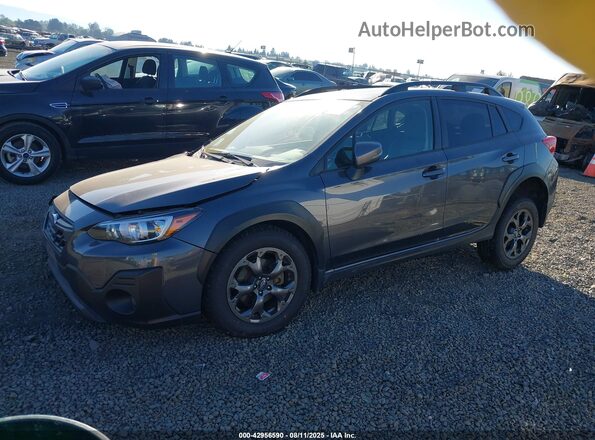 JF2GTHSC4MH681400 2021 SUBARU CROSSTREK Gray Vista tres cuartos delantera izquierda