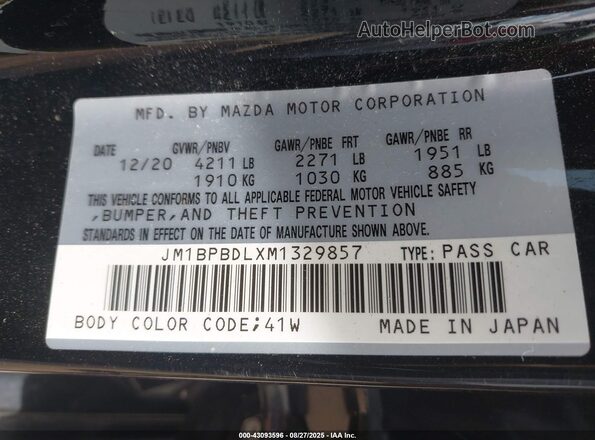 JM1BPBDLXM1329857 2021 MAZDA 3 Black Вид підкапотного простору