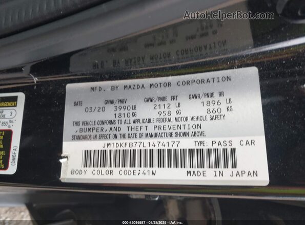 JM1DKFB77L1474177 2020 MAZDA CX-3 Черный Вид подкапотного пространства