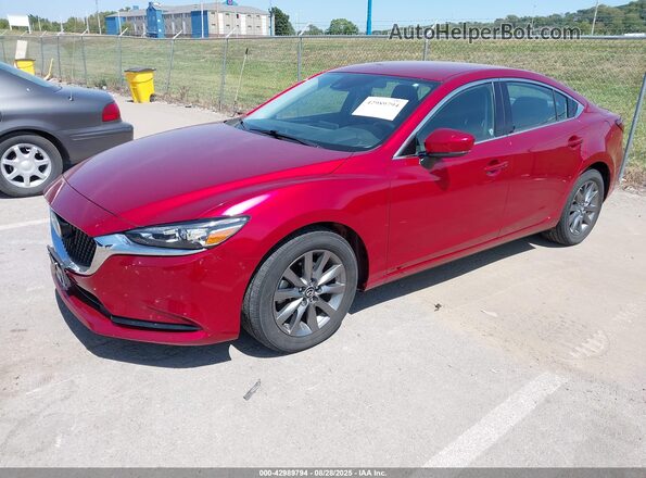 JM1GL1UM8K1507752 2019 MAZDA 6 Red Առջևի ձախ երեք քառորդ տեսարան