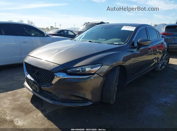 JM1GL1VM1K1500169 2019 MAZDA 6 Gray Առջևի ձախ երեք քառորդ տեսարան