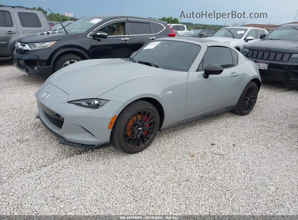 JM1NDAL73S0655569 2025 MAZDA MX-5 MIATA Gray წინა მარცხენა ხედი სამი მეოთხედიდან