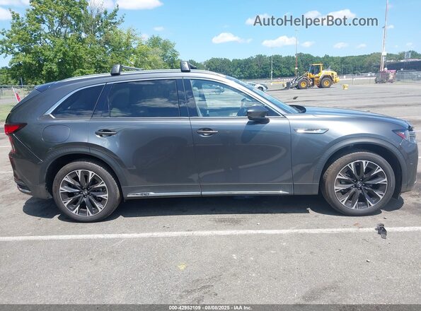 JM3KKEHA5R1133168 2024 MAZDA CX-90 PHEV Gray Vista interior trasera