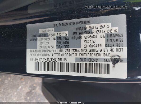 JM3TCADY8J0200580 2018 MAZDA CX-9 Blue 