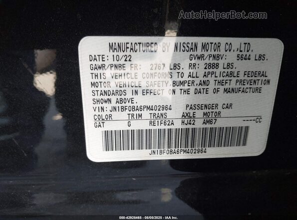 JN1BF0BA6PM402964 2023 NISSAN ARIYA Black 
