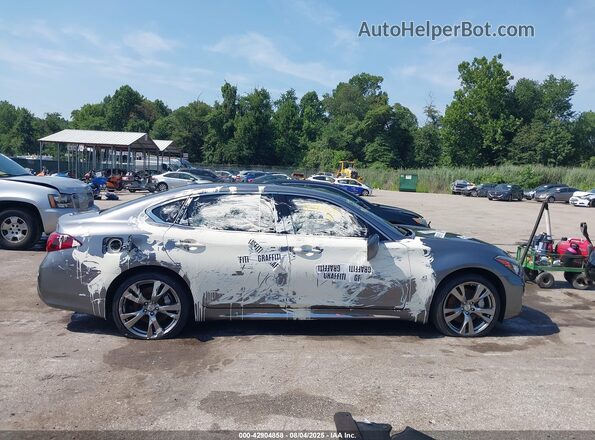 JN1BY1PR3KM725103 2019 INFINITI Q70L Gray უკანა სალონის ხედი
