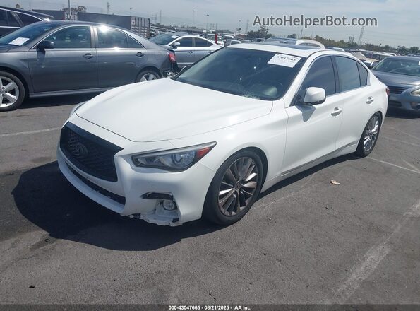 JN1EV7AP4LM200486 2020 INFINITI Q50 White წინა მარცხენა ხედი სამი მეოთხედიდან