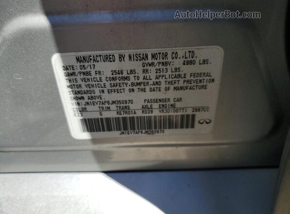JN1EV7AP6JM350970 2018 INFINITI Q50 Silver 