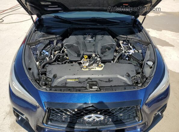JN1FV7DRXMM880610 2021 INFINITI Q50 Синий Вид задней части салона