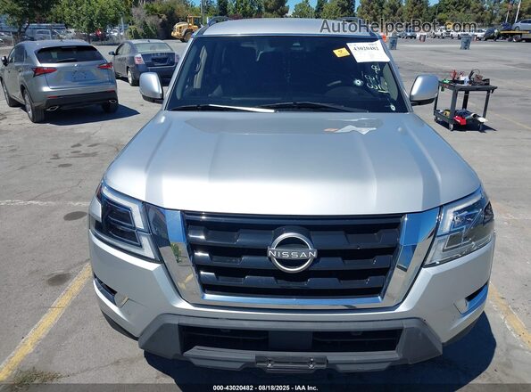 JN8AY2AC3M9147758 2021 NISSAN ARMADA Серебряный Вид сзади