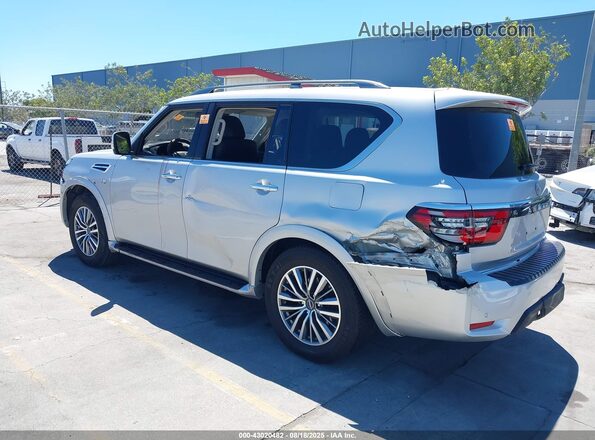 JN8AY2AC3M9147758 2021 NISSAN ARMADA Серебряный Задняя левая четверть