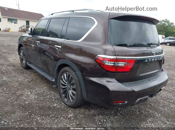 JN8AY2DBXM9792751 2021 NISSAN ARMADA Темно-бордовый Задняя левая четверть