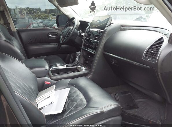 JN8AY2DBXM9792751 2021 NISSAN ARMADA Темно-бордовый Вид салона спереди