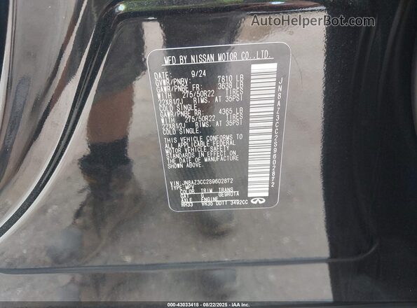 JN8AZ3CC2S9602872 2025 INFINITI QX80 Black Widok komory silnika