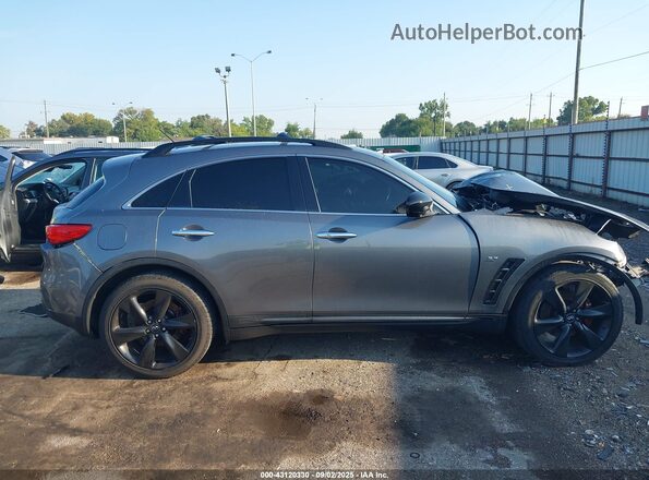 JN8CS1MU0HM140066 2017 INFINITI QX70 Серый Вид задней части салона