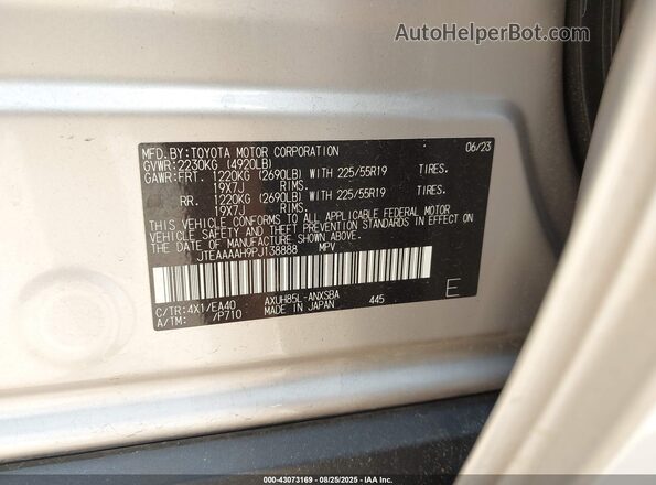 JTEAAAAH9PJ138888 2023 TOYOTA LIMITED Silver 