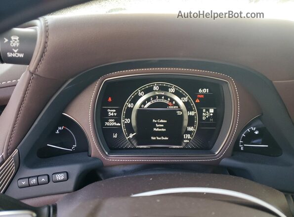 JTHB51FF6J5005699 2018 LEXUS LS Black Вид щитка приладів