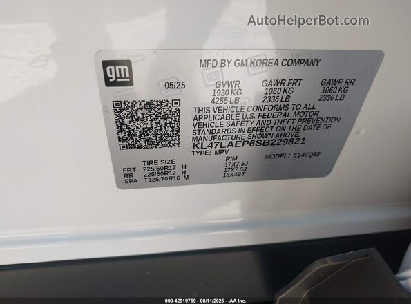 KL47LAEP6SB229821 2025 BUICK OTHER White Շարժիչի բաժամունքի տեսք
