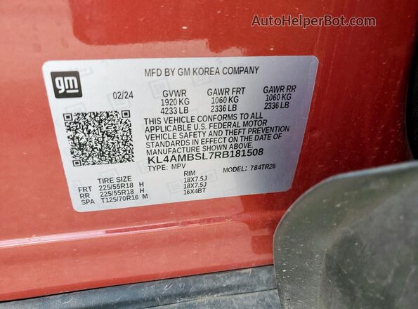 KL4AMBSL7RB181508 2024 BUICK ENCORE Orange 