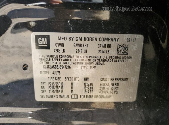 KL4CJASB5JB547246 2018 BUICK ENCORE Blue 