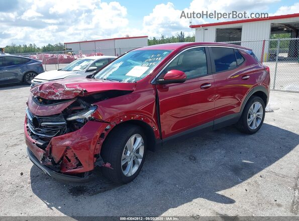 KL4MMBS2XMB124295 2021 BUICK ENCORE Red წინა მარცხენა ხედი სამი მეოთხედიდან