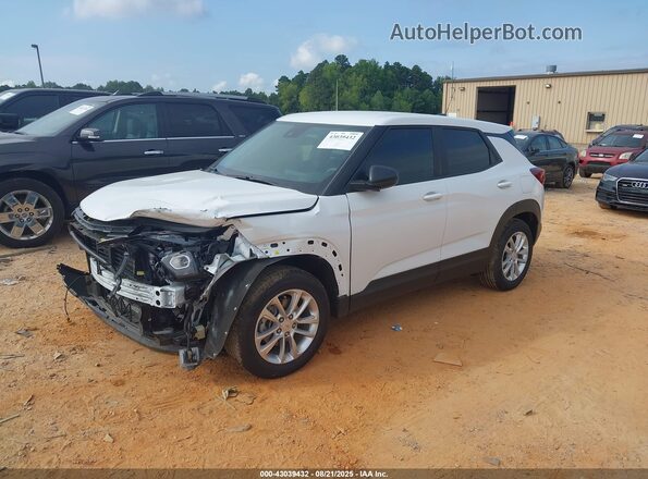 KL79MMSL5SB092088 2025 CHEVROLET TRAILBLAZER White წინა მარცხენა ხედი სამი მეოთხედიდან
