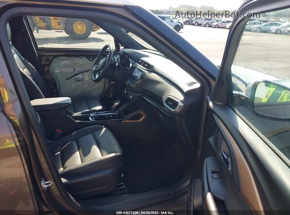KL79MSSL8NB054749 2022 CHEVROLET TRAILBLAZER Dark Brown Widok wnętrza z przodu