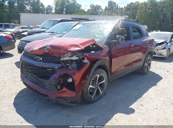KL79MTSL7NB117250 2022 CHEVROLET TRAILBLAZER Red Vista tres cuartos delantera izquierda