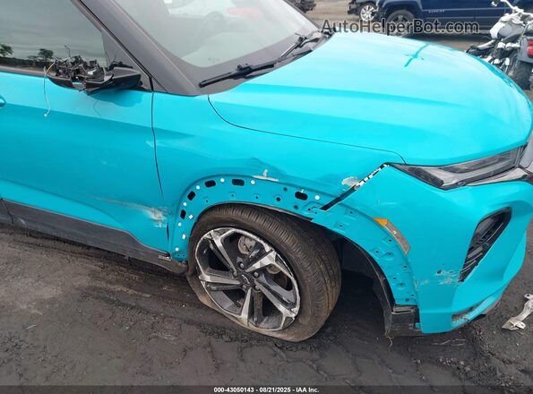 KL79MUSL4MB102838 2021 CHEVROLET TRAILBLAZER Turquoise წინა ხედი