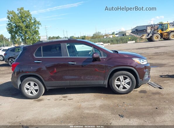 KL7CJLSB2LB344042 2020 CHEVROLET TRAX Burgundy Widok wnętrza z tyłu