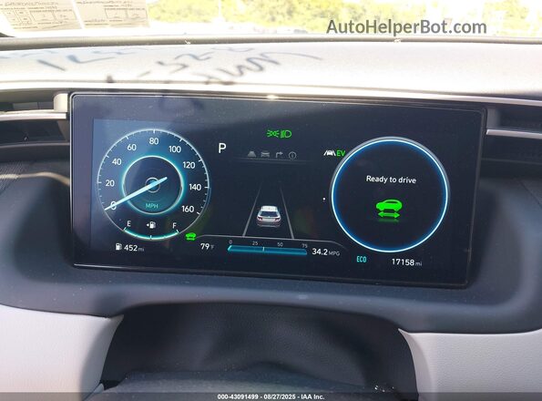 KM8JFCA13PU102371 2023 HYUNDAI TUCSON HYBRID Silver Vista de los asientos traseros