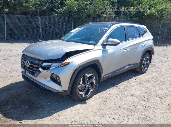 KM8JFCA13PU102371 2023 HYUNDAI TUCSON HYBRID Silver Vista tres cuartos delantera izquierda