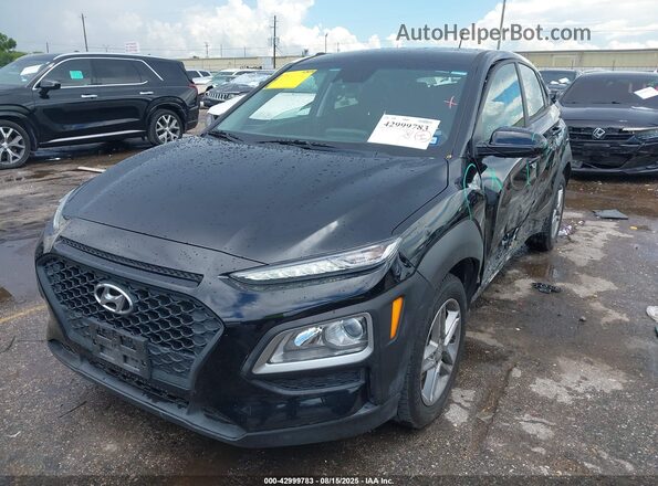 KM8K1CAA2LU418213 2020 HYUNDAI KONA Black Առջևի ձախ երեք քառորդ տեսարան