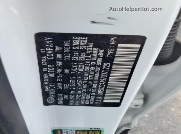 KM8K2CAA9JU071229 2018 HYUNDAI KONA Белый 