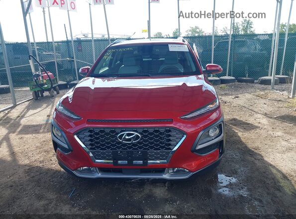 KM8K5CA56MU742791 2021 HYUNDAI KONA Red Instrument cluster view