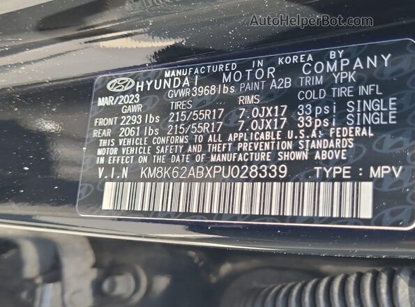 KM8K62ABXPU028339 2023 HYUNDAI KONA  Przód lewy