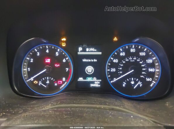 KM8K6CAB2NU857201 2022 HYUNDAI KONA Серый Вид задних сидений