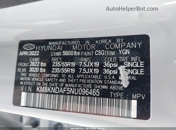 KM8KNDAF5NU096465 2022 HYUNDAI IONIQ 5 Gray 