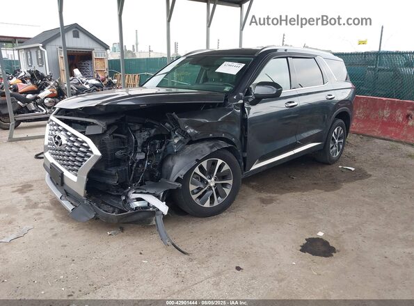 KM8R2DHE6LU071771 2020 HYUNDAI PALISADE Gray Vista tres cuartos delantera izquierda