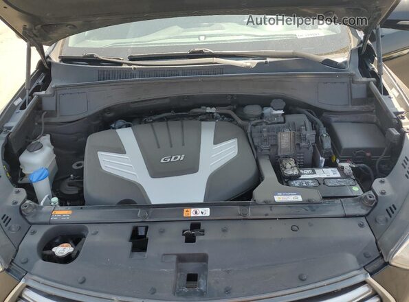 KM8SRDHF9HU199094 2017 HYUNDAI SANTA Black Engine compartment view