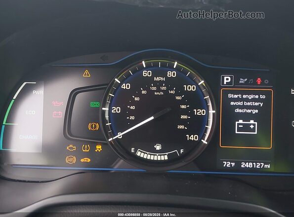 KMHC65LC8KU175067 2019 HYUNDAI IONIQ HYBRID White 