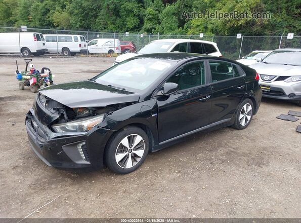 KMHC65LD8KU137637 2019 HYUNDAI IONIQ PLUG-IN HYBRID Черный Передняя левая четверть